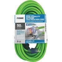 Cordon rallonge haute visibilit&eacute; Neon Flex, Ext&eacute;rieur, SJTW, AWG 12/3, 15 A, 50' Helyx Safety & Industrial Supplies
