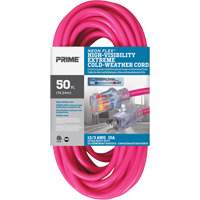 Cordon rallonge haute visibilit&eacute; Neon Flex, Ext&eacute;rieur, SJTW, AWG 12/3, 15 A, 50' Helyx Safety & Industrial Supplies