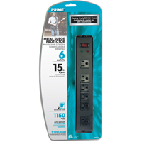Surge Protector, 6 Outlets, 1150 J, 1875 W, 15' Cord Helyx Safety & Industrial Supplies