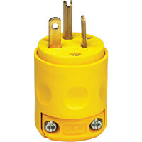 Fiche &agrave; lame droite de qualit&eacute; commerciale, Plastique, 20 A, 125 V Helyx Safety & Industrial Supplies
