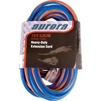 TPE-Rubber Extension Cord With Light Indicator, All-Weather, SJEOW, 12/3 AWG, 15 A, 50' Helyx Safety & Industrial Supplies