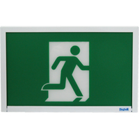 Running Man Exit Sign, LED, Battery Operated, 12" L x 7 1/2" W, Pictogram Helyx Safety & Industrial Supplies