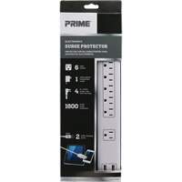 USB Charging Surge Protectors, 6 Outlets, 1800 J, 1875 W, 4' Cord Helyx Safety & Industrial Supplies