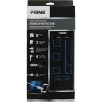USB Charging Surge Protectors, 8 Outlets, 3600 J, 1875 W, 6' Cord Helyx Safety & Industrial Supplies