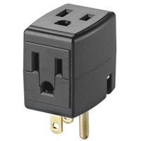Cube triple mis &agrave; la terre, 3 Prise(s), Aucune, 15 A, 1875 W, 125 V Helyx Safety & Industrial Supplies