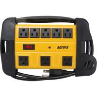Workshop Surge Protector Power Strip, 8 Outlets, 1350 J, 1875 W, 6' Cord Helyx Safety & Industrial Supplies