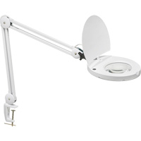 Lampe loupe DEL avec support en A, Dioptrie 3, Ampoule DEL, Bras de 47", Pinces serre-joints, Blanc Helyx Safety & Industrial Supplies