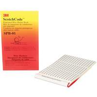 Livret d'&eacute;tiquettes pour le marquage de fils pr&eacute;imprim&eacute;es ScotchCode Helyx Safety & Industrial Supplies