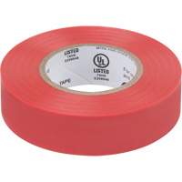 Electrical Tape, 19 mm (3/4") x 18 M (60'), Red, 7 mils Helyx Safety & Industrial Supplies