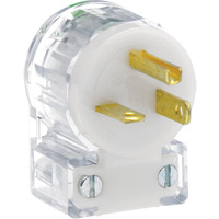 Prise de rallonge &agrave; angle de qualit&eacute; hospitali&egrave;re, Nylon, 20 A, 125 V Helyx Safety & Industrial Supplies