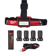 Lampe frontale USB &agrave; profil bas, DEL, 600 lumens, 2 hres de fonctionnement, piles Rechargeable Helyx Safety & Industrial Supplies