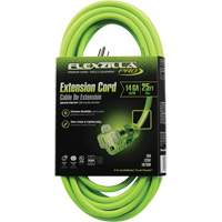 Flexzilla&reg; Pro Industrial Extension Cord, All-Weather, SJTW, 14/3 AWG, 15 A, 25' Helyx Safety & Industrial Supplies