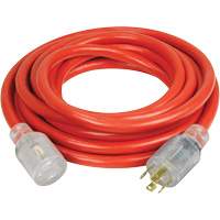 Generator Extension Cord with Quad Tap, Outdoor, 10 AWG, 30 A, 4 Outlet(s), 25' Helyx Safety & Industrial Supplies