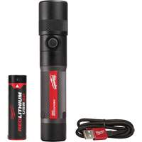 Lampe de poche 1100L &agrave; mise au point par torsion, DEL, 1100 lumens, Piles Rechargeable Helyx Safety & Industrial Supplies