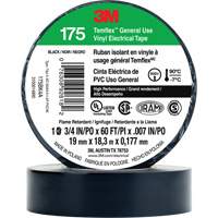 Temflex General Use Vinyl Electrical Tape 175, 19 mm (3/4") x 18 M (60'), Black, 7 mils Helyx Safety & Industrial Supplies
