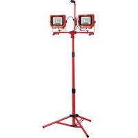 Twin Work Light with Tripod, LED, 40 W, 6000 Lumens, Aluminum Housing Helyx Safety & Industrial Supplies
