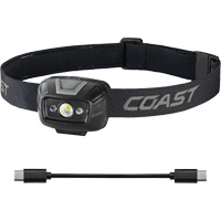 Lampe frontale projecteur &agrave; grand angle bicolore FL20R , DEL, 520 lumens, 2,5 hres de fonctionnement, piles Rechargeable Helyx Safety & Industrial Supplies
