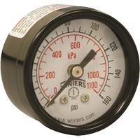 Economy Pressure Gauge, 1-1/2" , 0 - 160 psi, Back Mount, Analogue Helyx Safety & Industrial Supplies