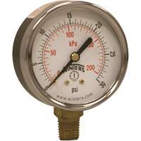 Economy Pressure Gauge, 2-1/2" , 0 - 30 psi, Bottom Mount, Analogue Helyx Safety & Industrial Supplies