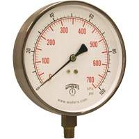 Contractor Pressure Gauge, 4-1/2" , 0 - 100 psi, Bottom Mount, Analogue Helyx Safety & Industrial Supplies