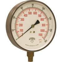 Contractor Pressure Gauge, 4-1/2" , 0 - 160 psi, Bottom Mount, Analogue Helyx Safety & Industrial Supplies