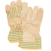 Gants d'ajusteur &agrave; paume renforc&eacute;e, Grand, Paume en Cuir fleur de vache, Doublure en Coton Helyx Safety & Industrial Supplies